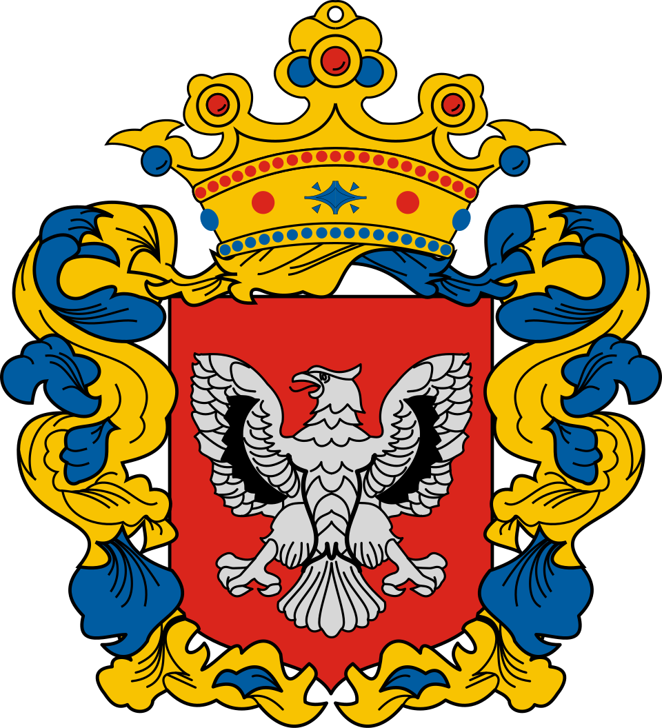 Wappen der Stadt Szentgotthárd – historisches Stadtwappen mit Adler und Krone